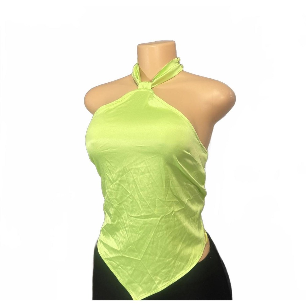 Royalty by Maluma Lime Green Halter‎ Top [NEW]